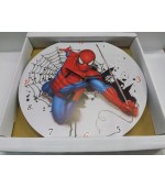 Relogio de Parede Decorativo Homem Aranha em Madeira Mdf -33 cm